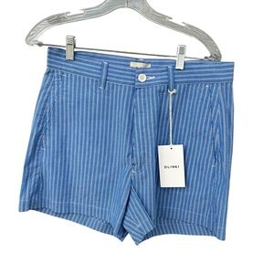 NWT DL1961 Taylor Stripe Shorts 3” - Blue Pinstripe - Size 27 - 100% Cotton